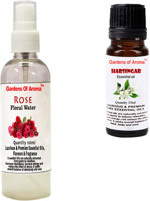 

Gardens Of Aroma Rose Floral Water And Harshingar Essential Oil(110 ml)