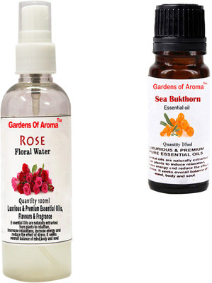 

Gardens Of Aroma Rose Floral Water And Seabukthorn Essential Oil(110 ml)