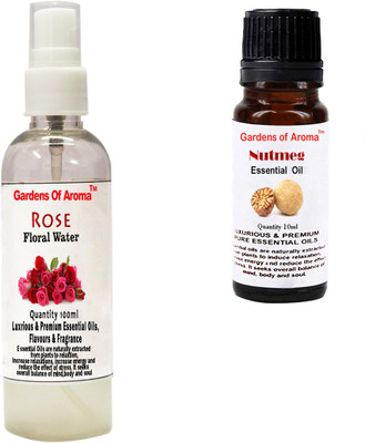 

Gardens Of Aroma Rose Floral Water And Nutmeg Essential Oil(110 ml)
