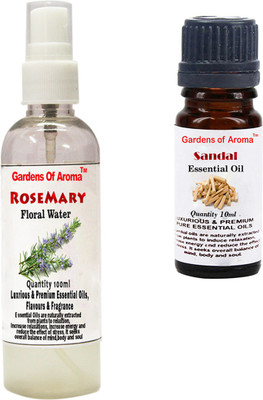 

Gardens Of Aroma Rosemary Floral Water And Sandal Essential Oil(110 ml)