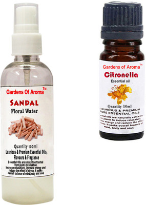 

Gardens Of Aroma Sandal Floral Water And Citronella Essential Oil(110 ml)