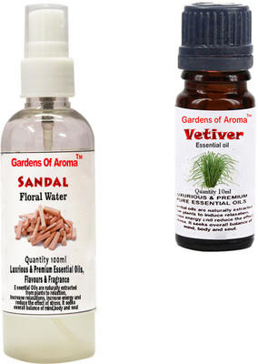 

Gardens Of Aroma Sandal Floral Water And Vetiver Essential Oil(110 ml)