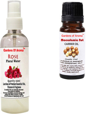 

Gardens Of Aroma Rose Floral Water And Macadamia Nut Essential Oil(110 ml)