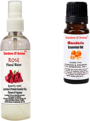 

Gardens Of Aroma Rose Floral Water And Mandarin Essential Oil(110 ml)