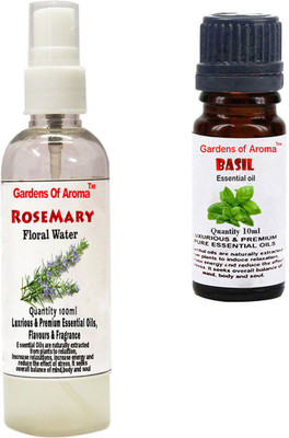 

Gardens Of Aroma Rosemary Floral Water And Basil Essential Oil(110 ml)
