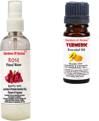 

Gardens Of Aroma Rose Floral Water And Tumeric Essential Oil(110 ml)