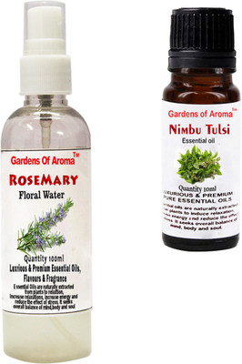 

Gardens Of Aroma Rosemary Floral Water And Nimbutulsi Essential Oil(110 ml)