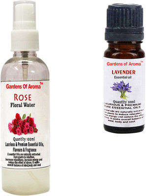 

Gardens Of Aroma Rose Floral Water And Lavender Essential Oil(110 ml)