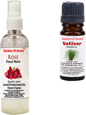 

Gardens Of Aroma Rose Floral Water And Vetiver Essential Oil(110 ml)