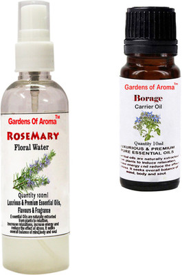 

Gardens Of Aroma Rosemary Floral Water And Borage Essential Oil(110 ml)