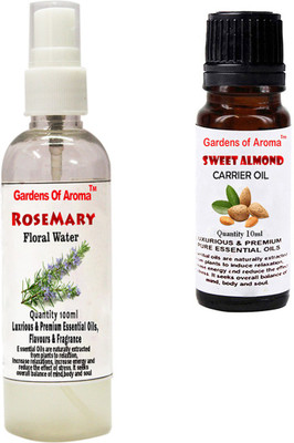 

Gardens Of Aroma Rosemary Floral Water And Sweet Almond Essential Oil(110 ml)