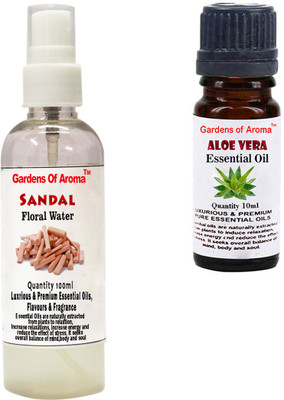 

Gardens Of Aroma Sandal Floral WaterAnd Aloe vera Essential Oil(110 ml)