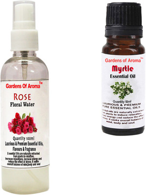 

Gardens Of Aroma Rose Floral Water And Myrtle Essential Oil(110 ml)