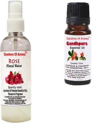 

Gardens Of Aroma Rose Floral Water And Gandhpura Essential Oil(110 ml)