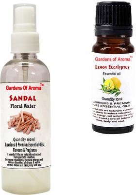 

Gardens Of Aroma Sandal Floral Water And Lemon eucalyptus Essential Oil(110 ml)