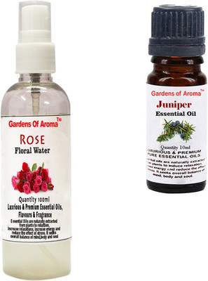 

Gardens Of Aroma Rose Floral Water And Juniper Essential Oil(110 ml)