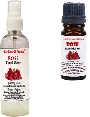 

Gardens Of Aroma Rose Floral Water And Rose Essential Oil(110 ml)