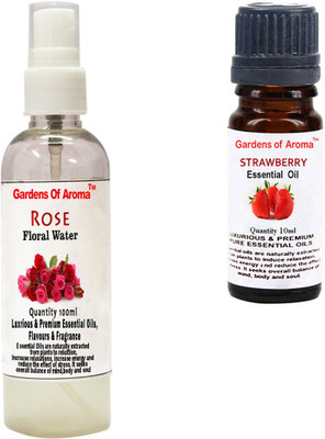 

Gardens Of Aroma Rose Floral Water And Strawberry Essential Oil(110 ml)