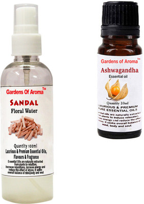 

Gardens Of Aroma Sandal Floral Water And Ashwagandha Essential Oil(110 ml)