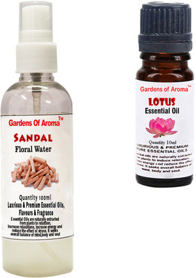 

Gardens Of Aroma Sandal Floral Water And Lotus Essential Oil(110 ml)