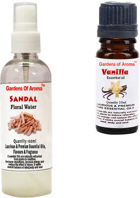 

Gardens Of Aroma Sandal Floral Water And Vanilla Essential Oil(110 ml)