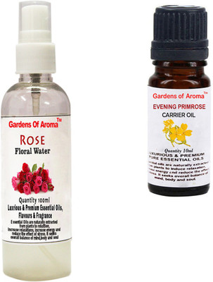 

Gardens Of Aroma Rose Floral Water And Evening primrose Essential Oil(110 ml)