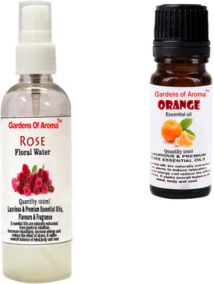 

Gardens Of Aroma Rose Floral Water And Orange Essential Oil(110 ml)