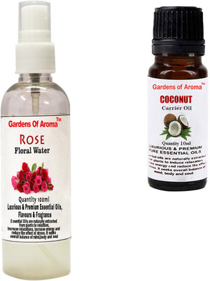 

Gardens Of Aroma Rose Floral Water And Coconut Essential Oil(110 ml)