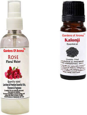 

Gardens Of Aroma Rose Floral Water And Kalonji Essential Oil(110 ml)