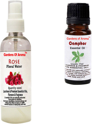 

Gardens Of Aroma Rose Floral Water And Camphor Essential Oil(110 ml)