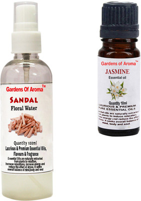 

Gardens Of Aroma Sandal Floral Water And Jasmine Essential Oil(110 ml)