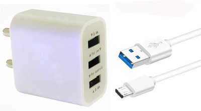 bs power 1 A Multiport Mobile Charger with Detachable Cable(White, Cable Included)