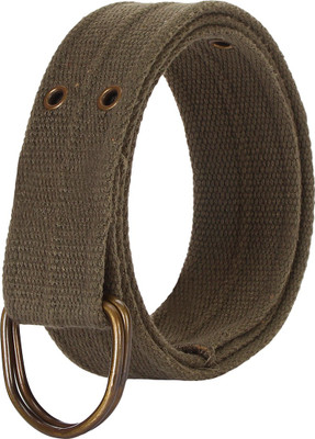 

Onlinemaniya Men & Women Casual, Party, Evening Khaki Canvas Belt, Dark green