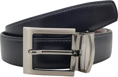 

Baluchi Men Formal Black Artificial Leather Reversible Belt
