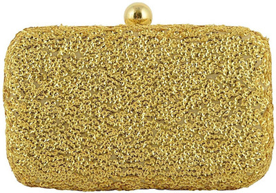 

TOOBA HANDICRAFT Casual Gold Clutch