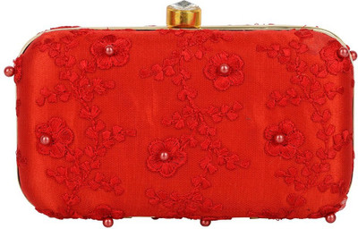 

TOOBA HANDICRAFT Casual Red Clutch