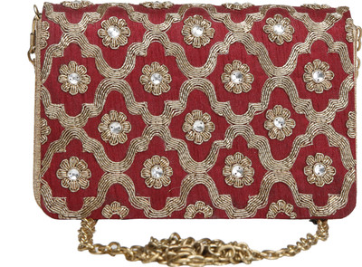 

The Purple Sack Party Maroon Clutch