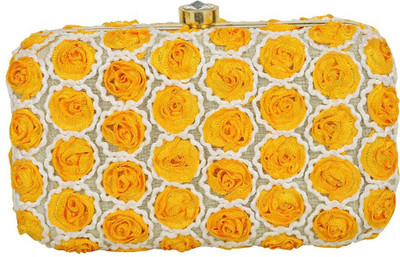 

TOOBA HANDICRAFT Casual Yellow Clutch