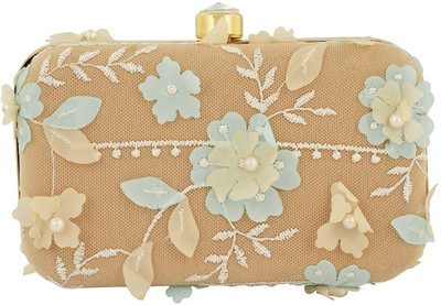 

TOOBA HANDICRAFT Casual Gold Clutch