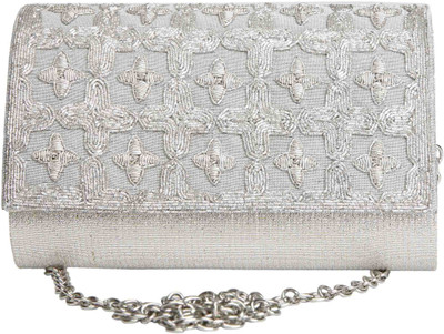 

The Purple Sack Party Silver Clutch