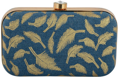 

TOOBA HANDICRAFT Casual Blue Clutch