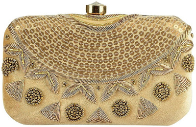 

TOOBA HANDICRAFT Casual Gold Clutch