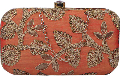 

Anekaant Party Orange Clutch