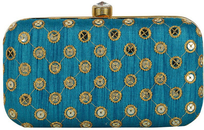 TOOBA HANDICRAFT Casual Blue Clutch