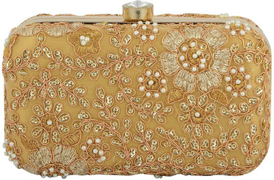 

TOOBA HANDICRAFT Casual Gold Clutch