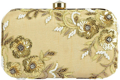 

TOOBA HANDICRAFT Casual Gold Clutch