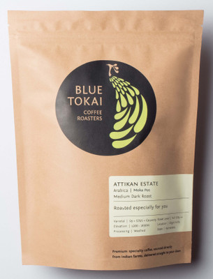 

Blue Tokai Coffee Roasters Attikan Estate (Medium Dark Roast) Coffee Beans (Moka Pot) Roast & Ground Coffee 250 g(Chocolate Flavoured)