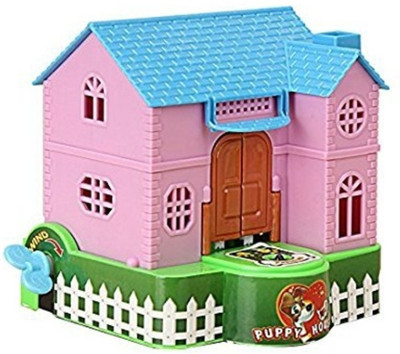 

Arura Puppy House as a Saving Piggy Bank Coin Collecting for Kids Coin Bank(Pink)