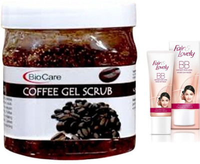

Biocare Coffee Gel Scrub 500ml and Fair & Lovely BB Face Cream 40g(Set of 2)