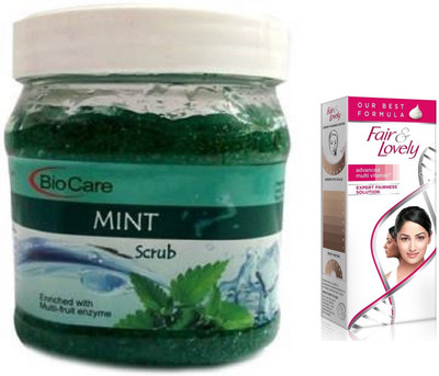 

Biocare Mint Scrub 500ml and Fair & Lovely Advanced Multi Vitamin Face Cream 80G(Set of 2)